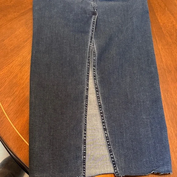 Zara Strapless Denim Midi Dress | Bodycon Jean Dress | Classic Blue Size M - Picture 6 of 9